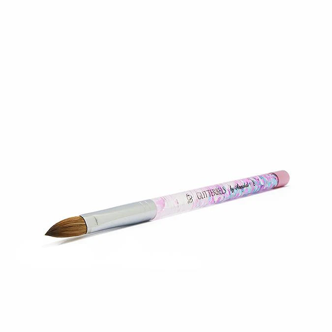 Pinched Pastel Glitter Acrylic Brush Size 8