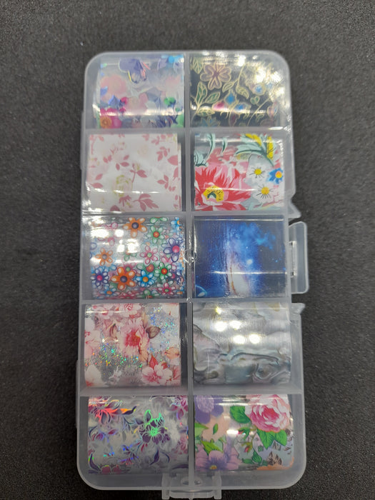 Nail Art Foil Tray - Floral Design 1