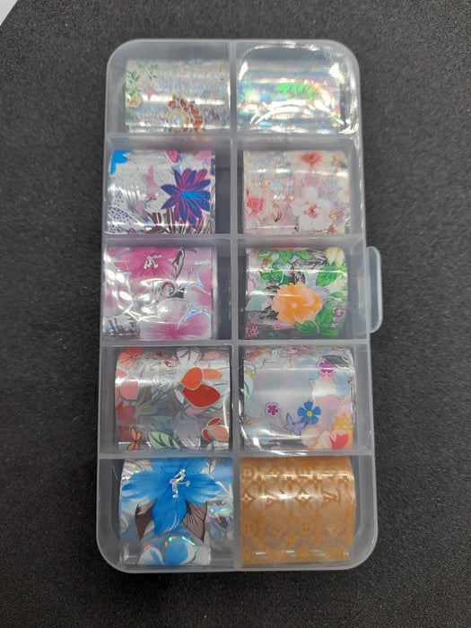 Nail Art Foil Tray - Floral Design 2
