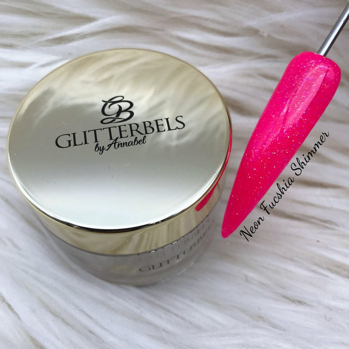 Neon Fuchsia Shimmer Glitterbels Coloured Acrylic Powder