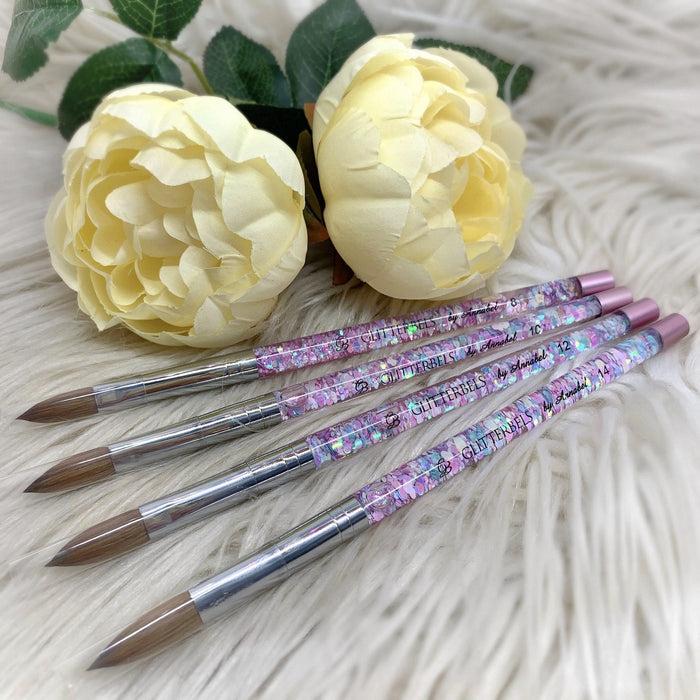 Size 12 - Pinched Pastel Glitter Acrylic Brush